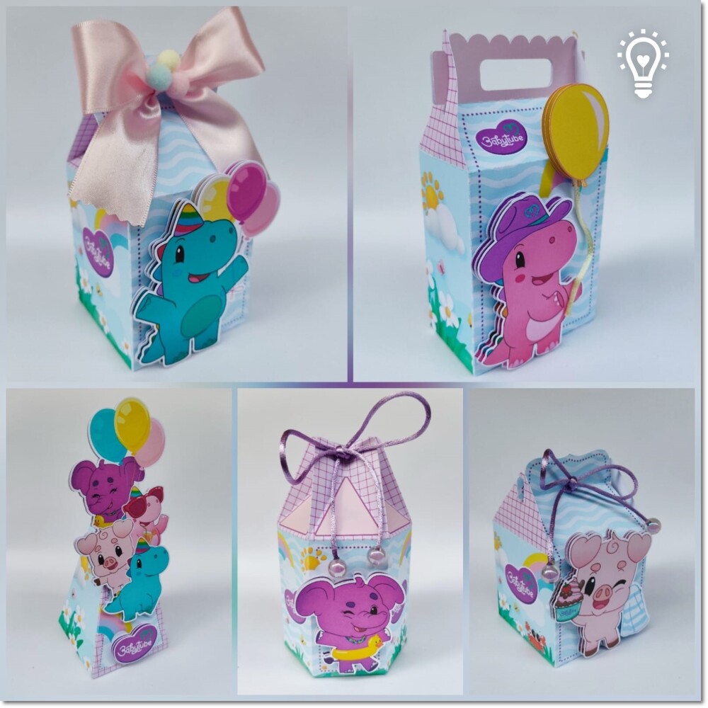 30 Caixinhas PEGUE E MONTE - Tema Baby Tube