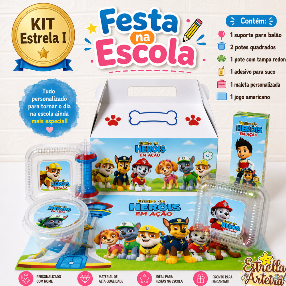 Kit festa escolar - Tema Patruha Canina