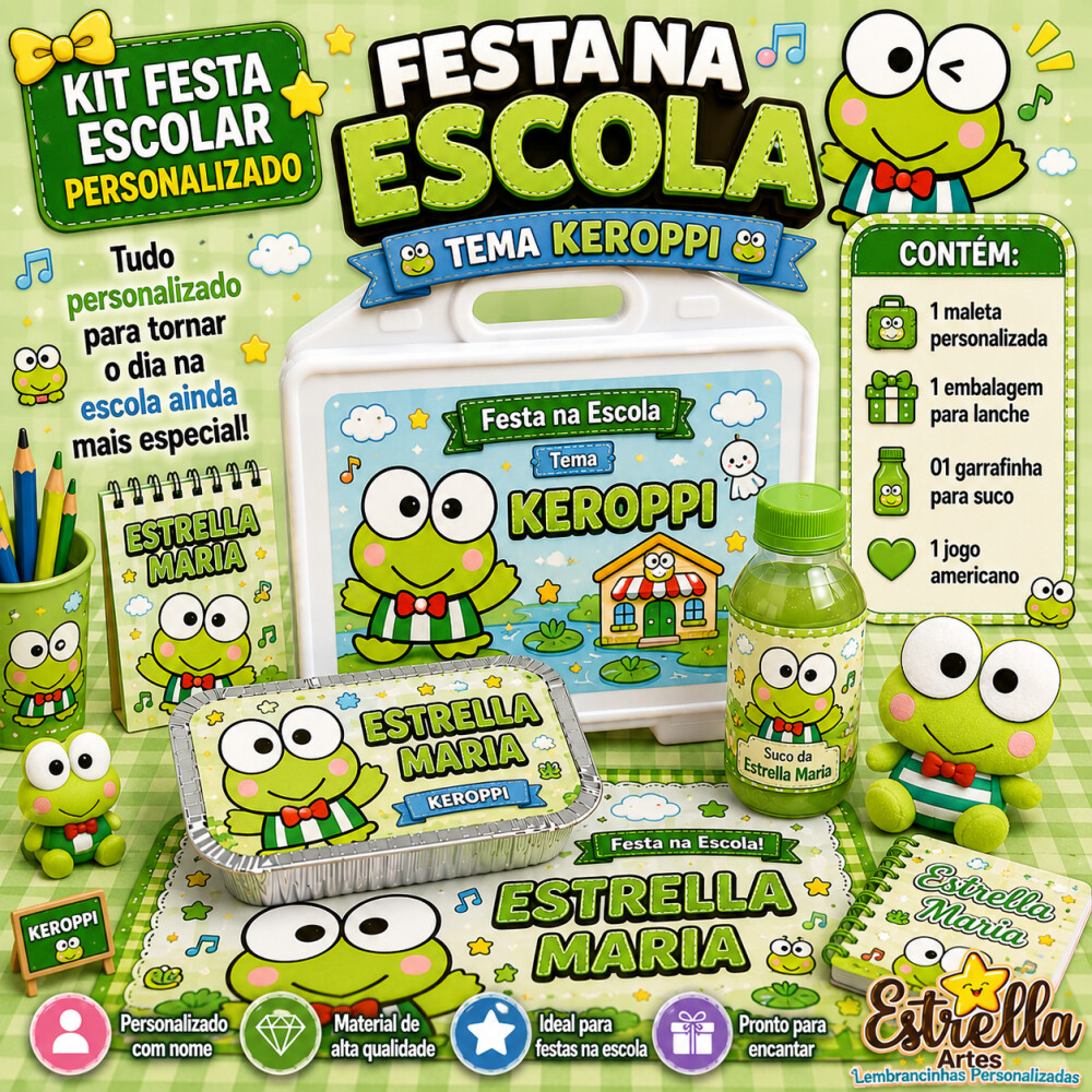 Kit festa escolar - Tema Keroppi