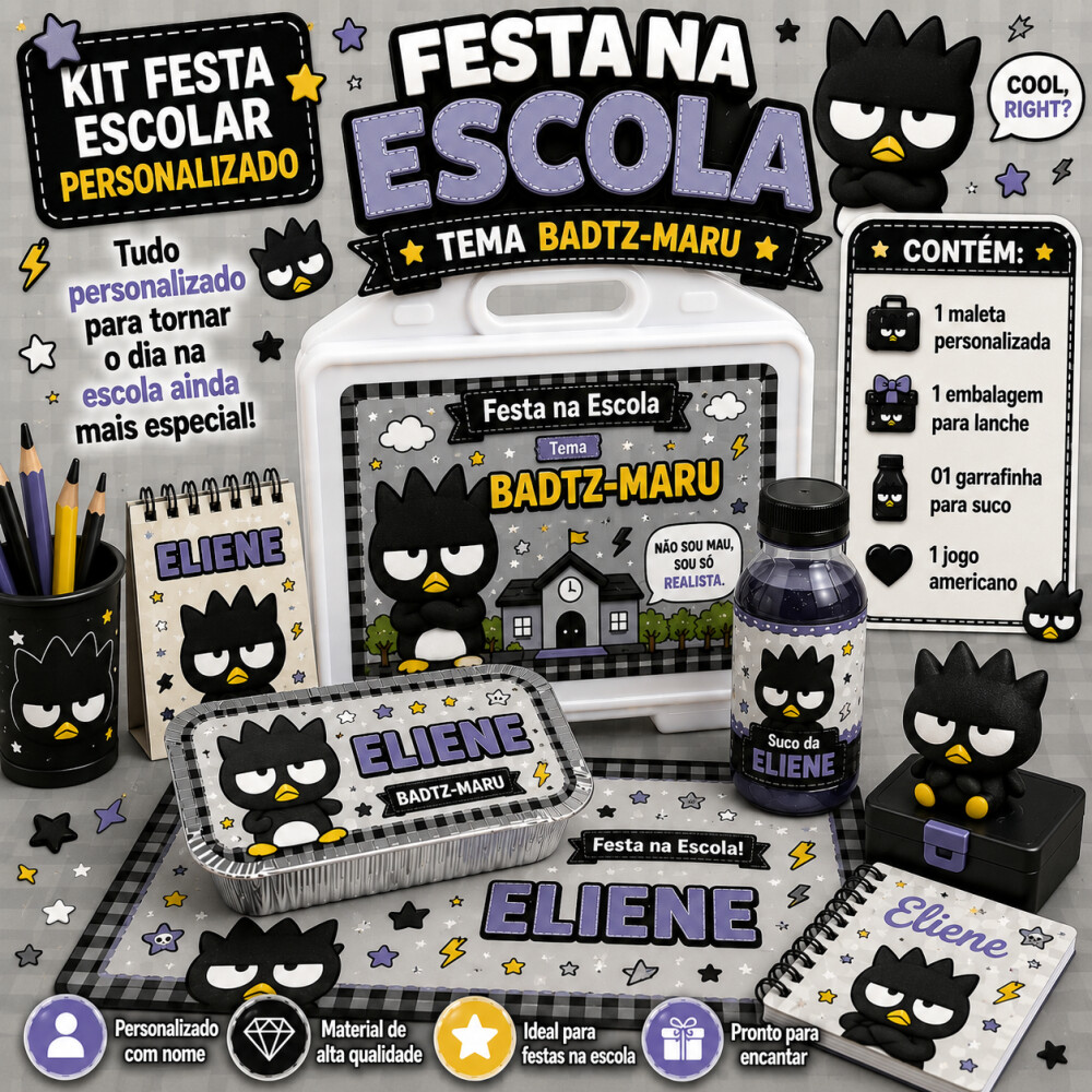 Kit festa escolar - Tema Badtz - Maru