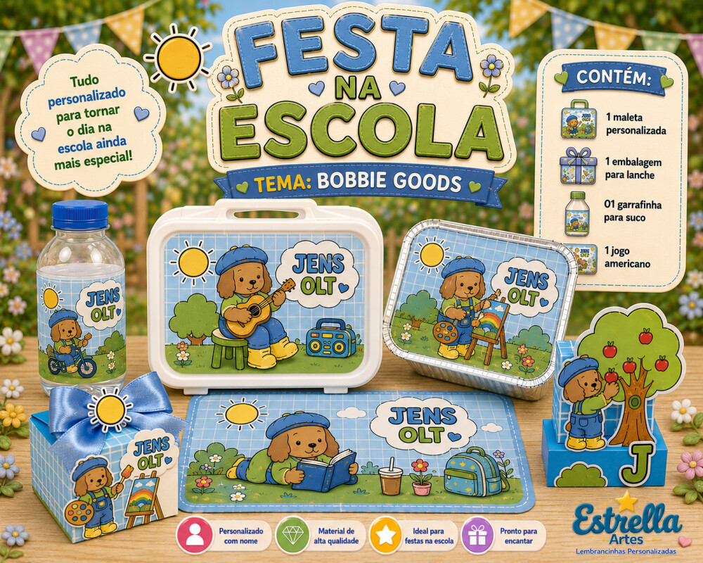 Kit festa escolar - Tema Boobie Goods
