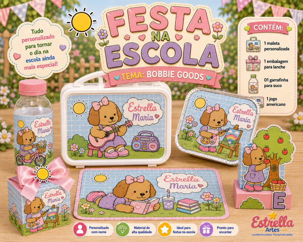 Kit festa escolar - Tema Boobie Goods