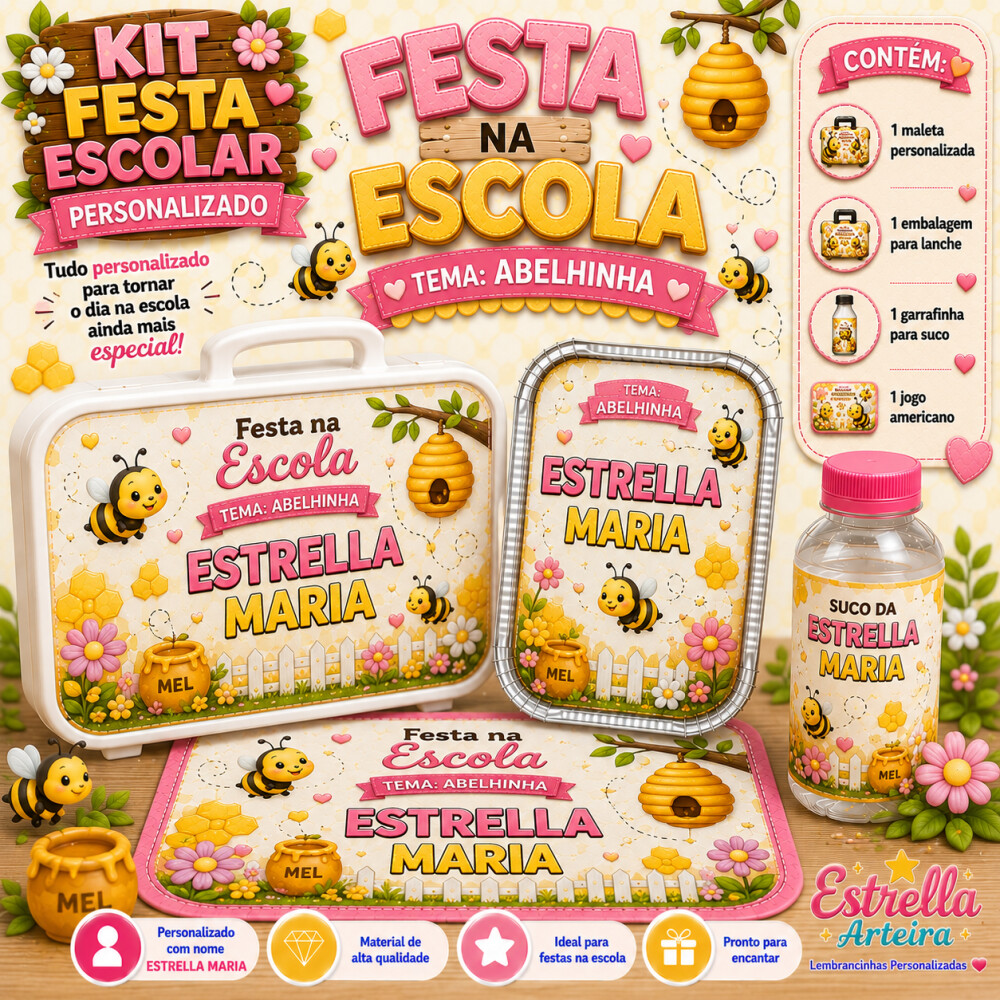 Kit festa escolar - Tema Abelhinha