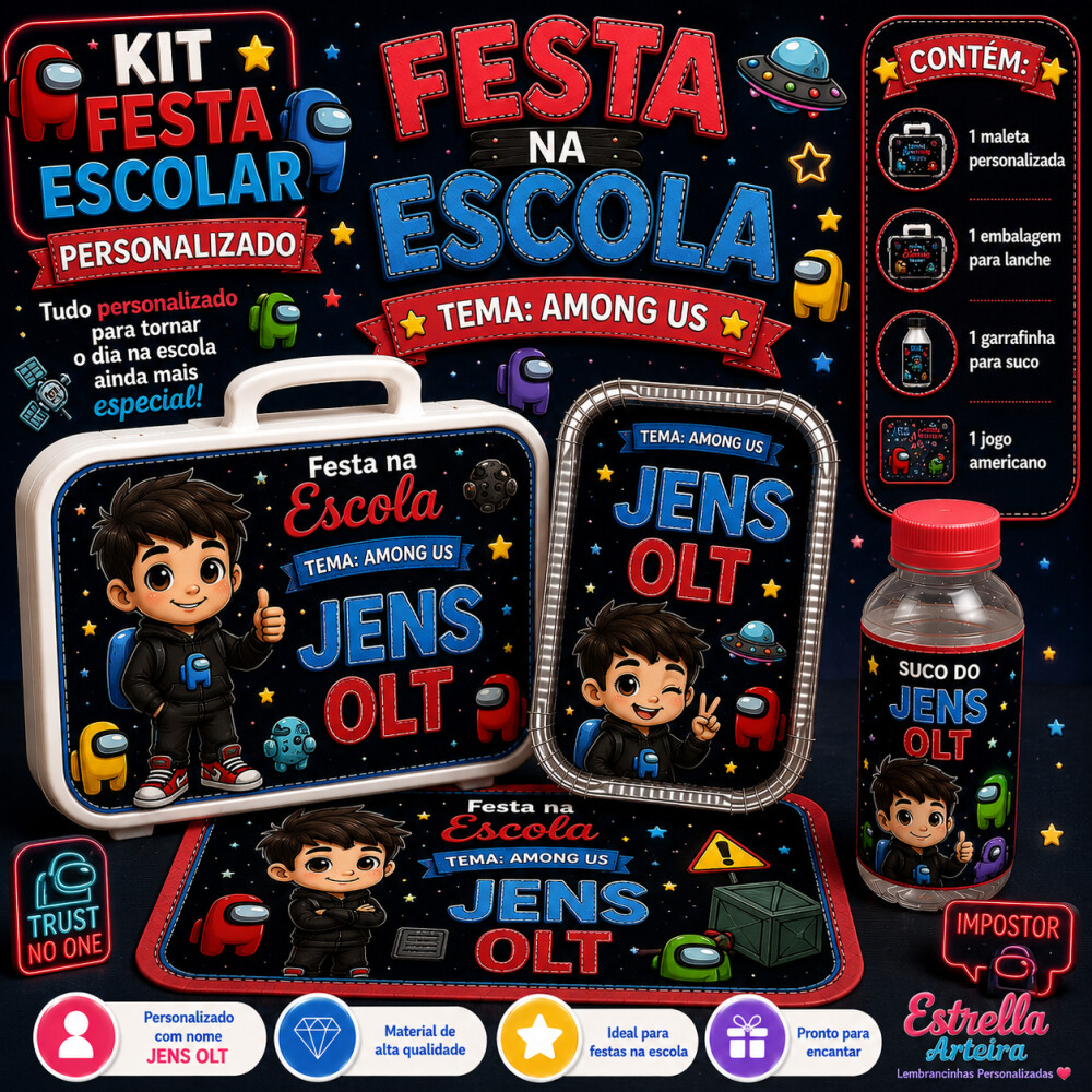 Kit festa escolar - Tema Among Us
