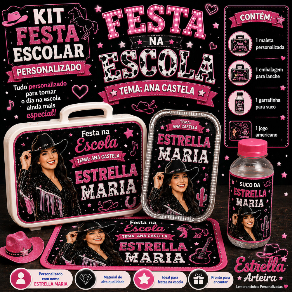 Kit festa escolar - Tema Ana Castela