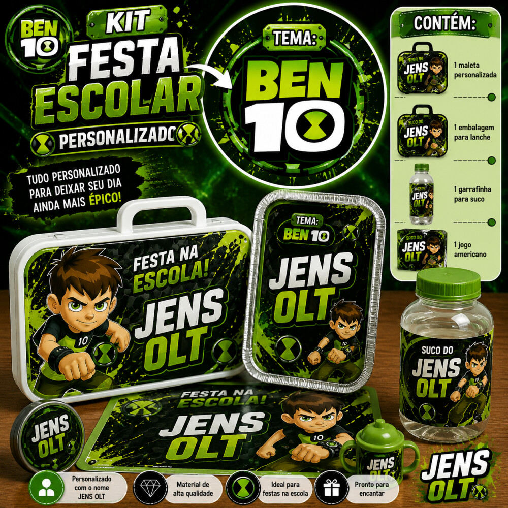 Kit festa escolar - Tema Ben 10