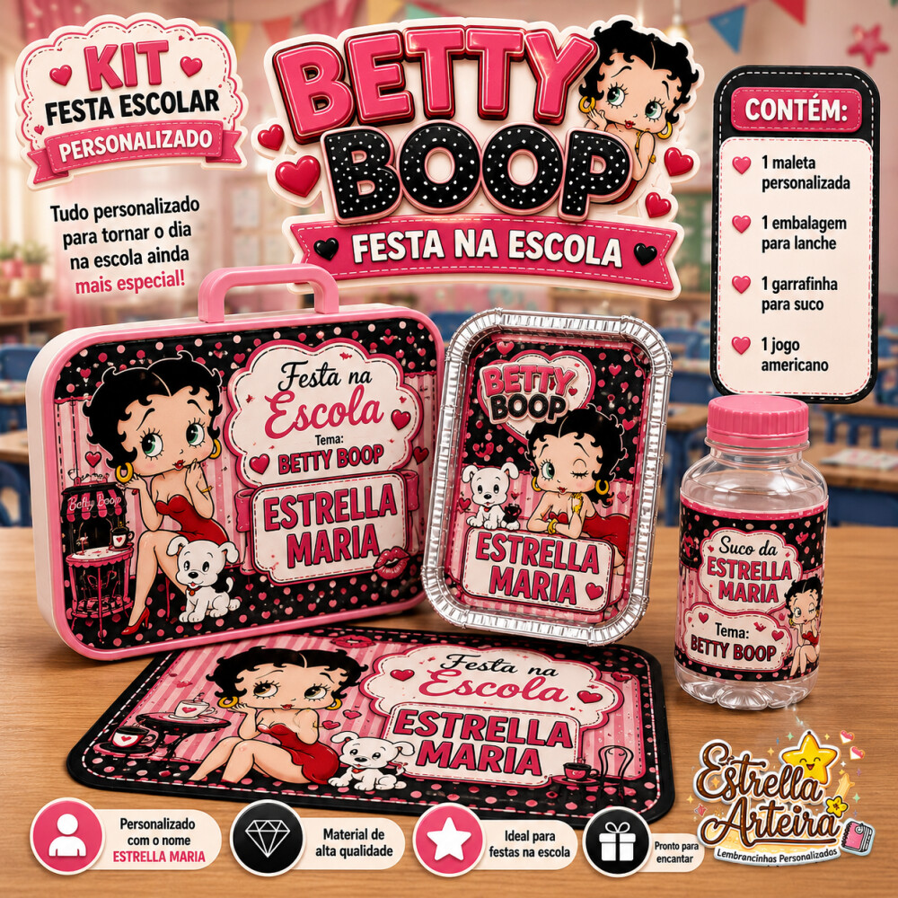 Kit festa escolar - Tema Betty Boop