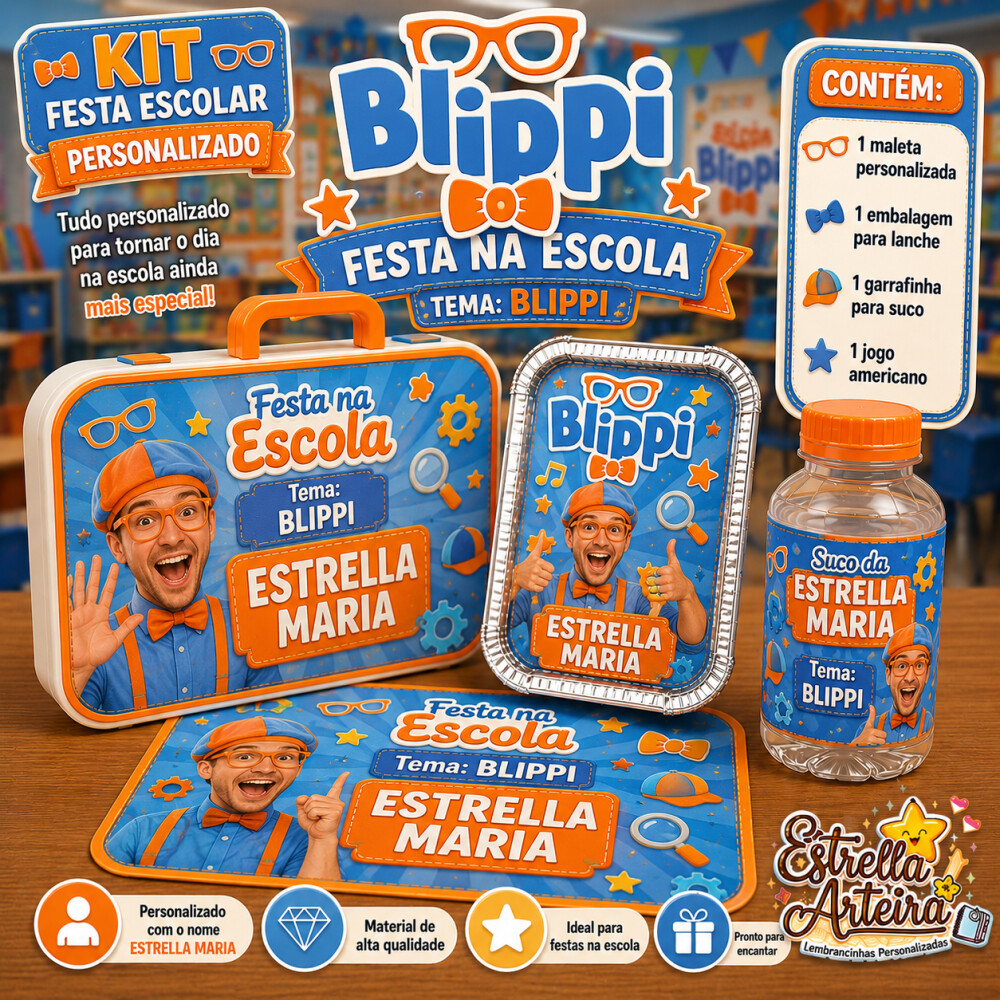 Kit festa escolar - Tema Blippi