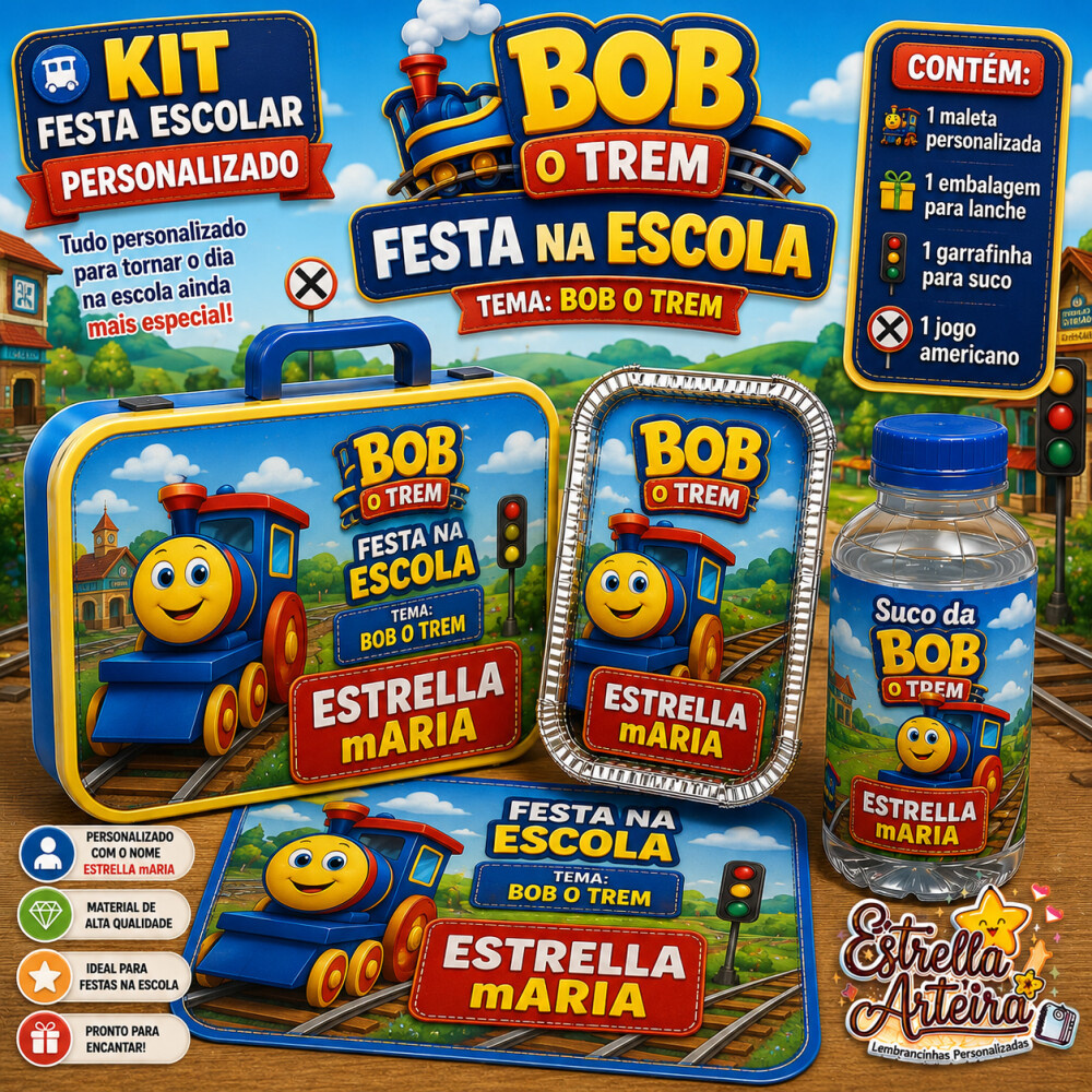 Kit festa escolar - Tema Bob o Trem