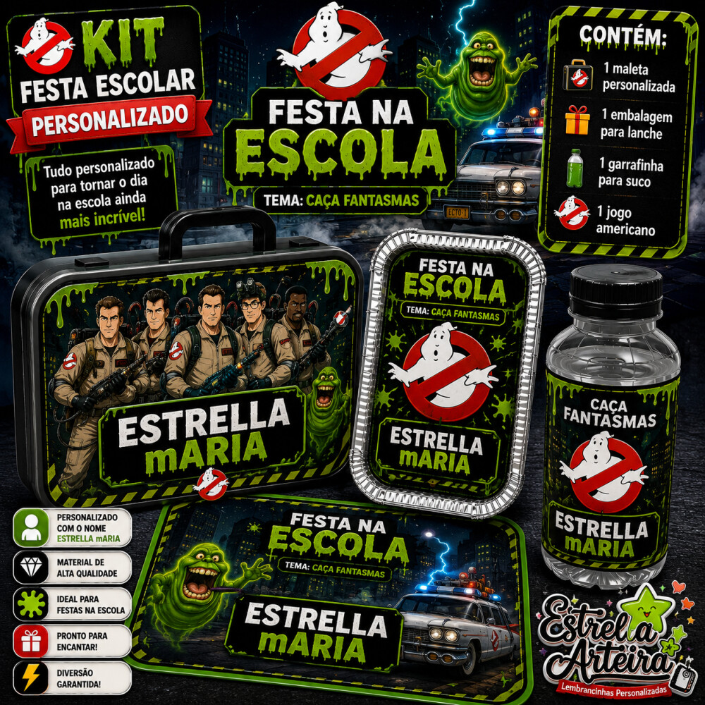 Kit festa escolar - Tema Caça Fantasmas