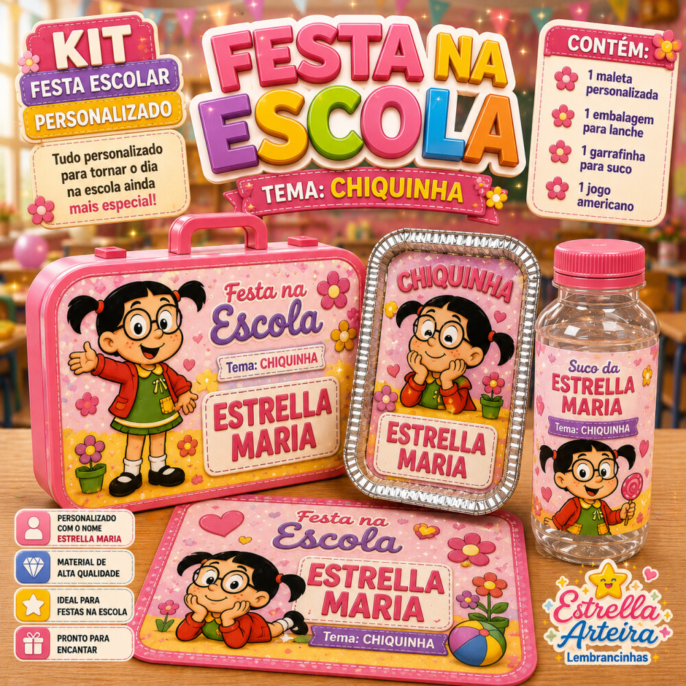 Kit festa escolar - Tema Chiquinha