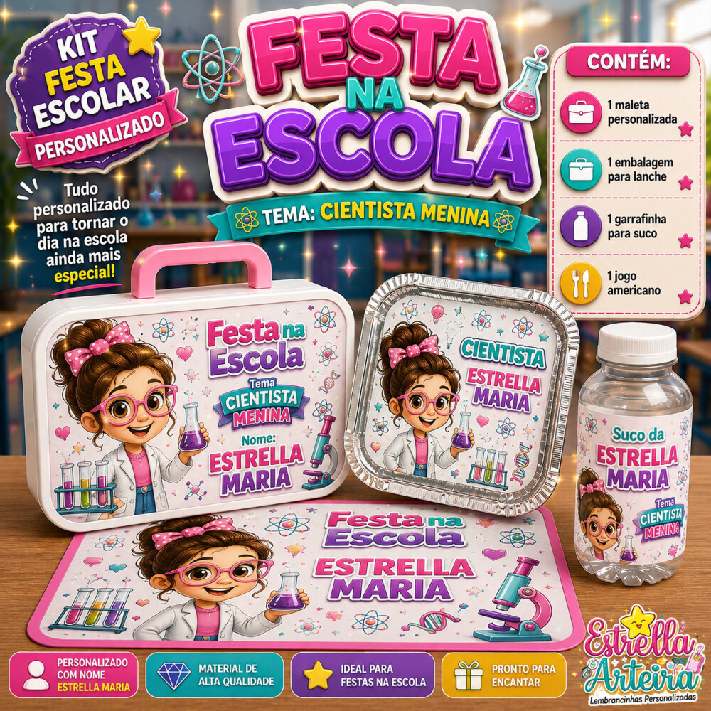 Kit festa na Escola Cientista
