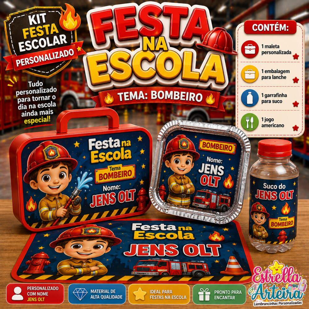 Kit festa na Escola Bombeiro