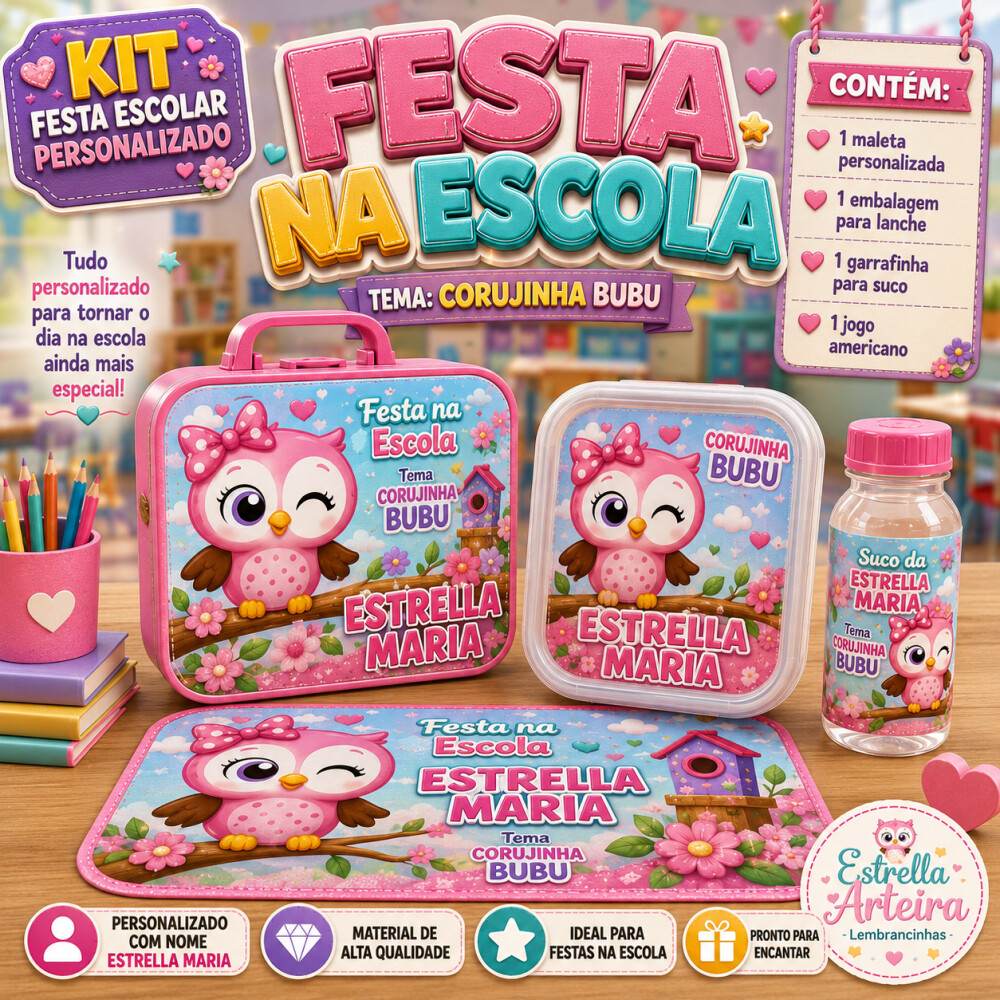 Kit festa na Escola Corujinha Bubu