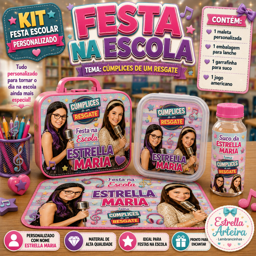 Kit festa na Escola Cumplices de um Resgate