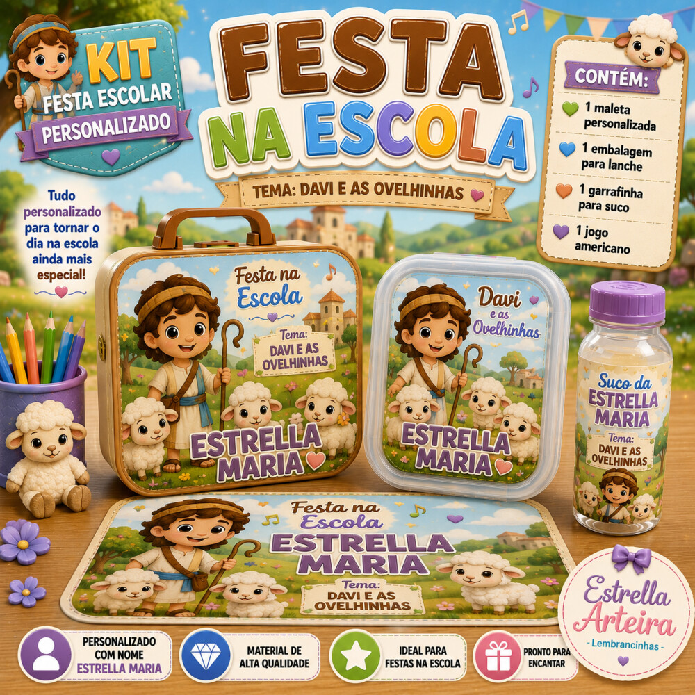 Kit festa na Escola Davi e as Ovelhinhas