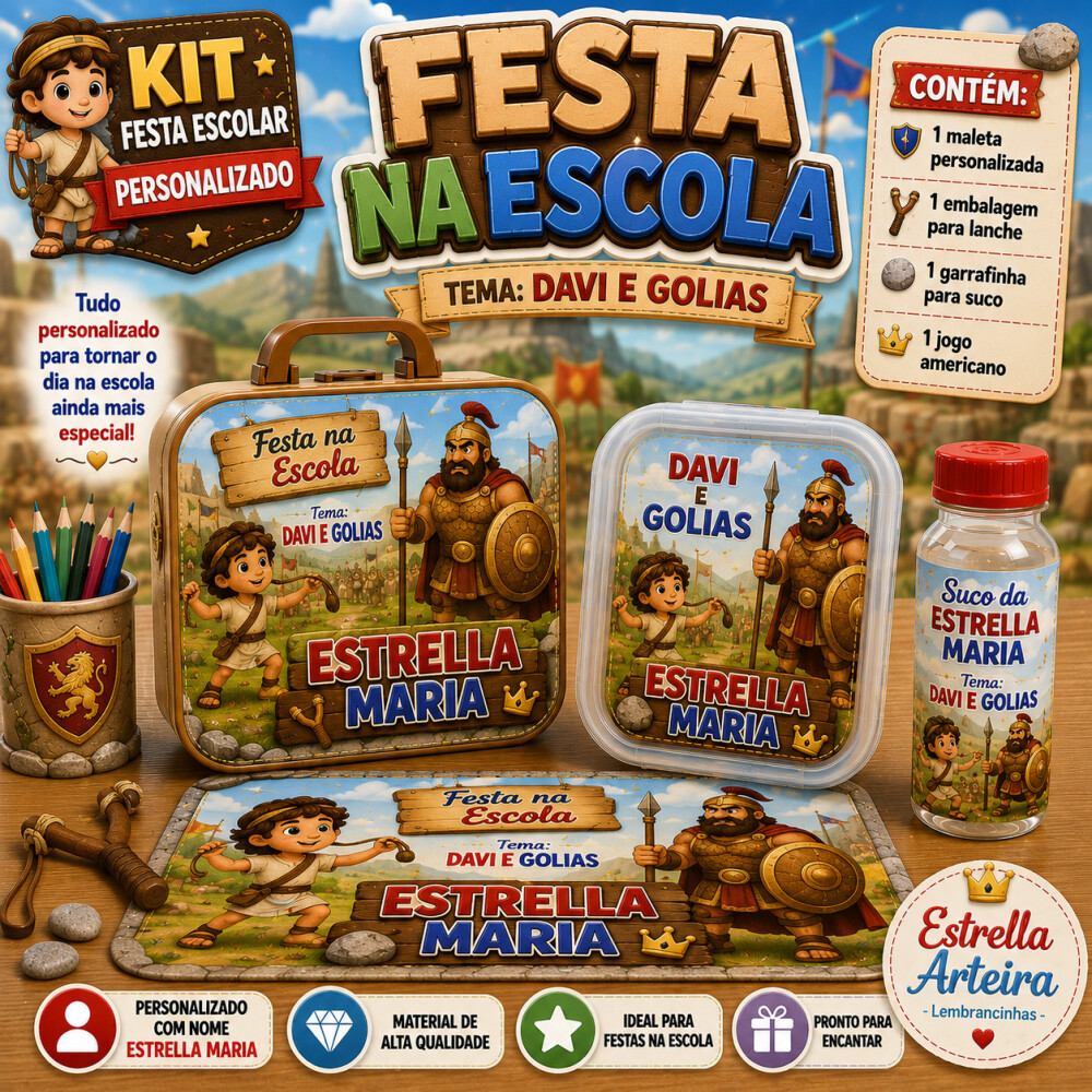 Kit festa na Escola Davi e Golias