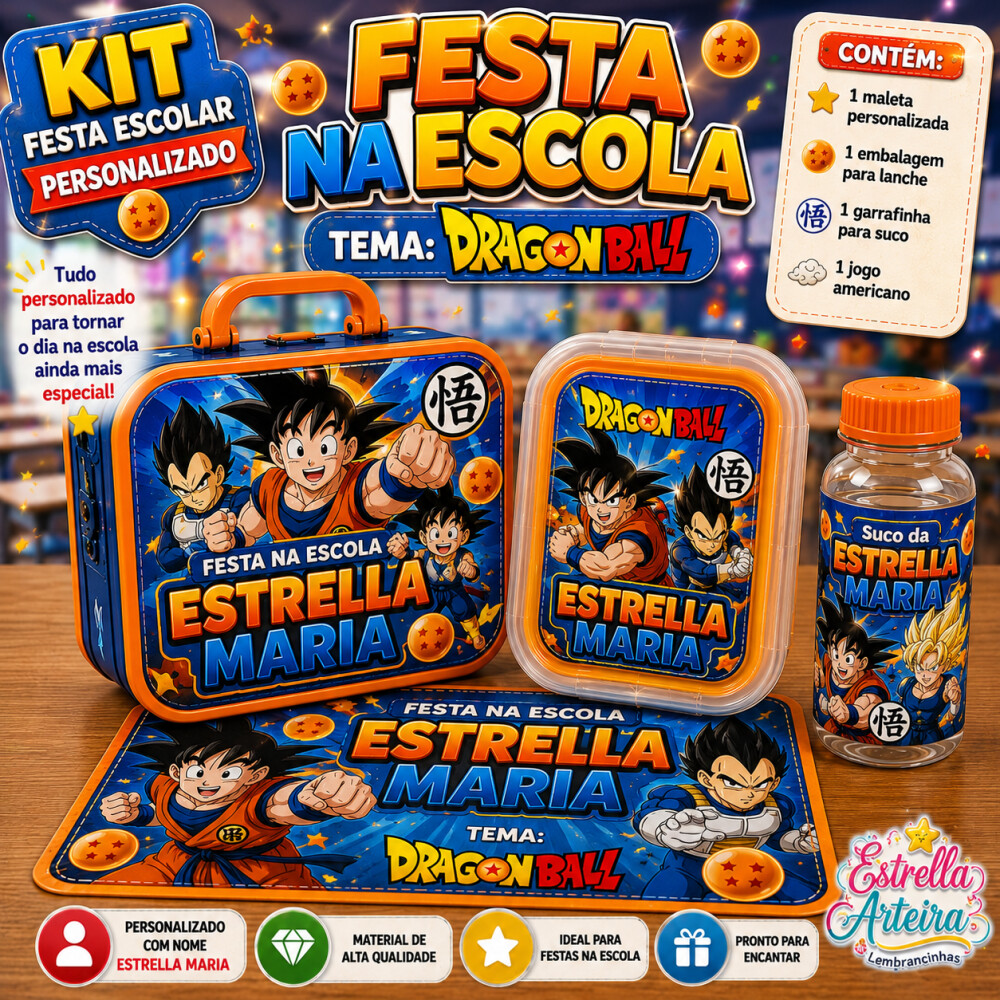 Kit festa na Escola Dragon Ball Z