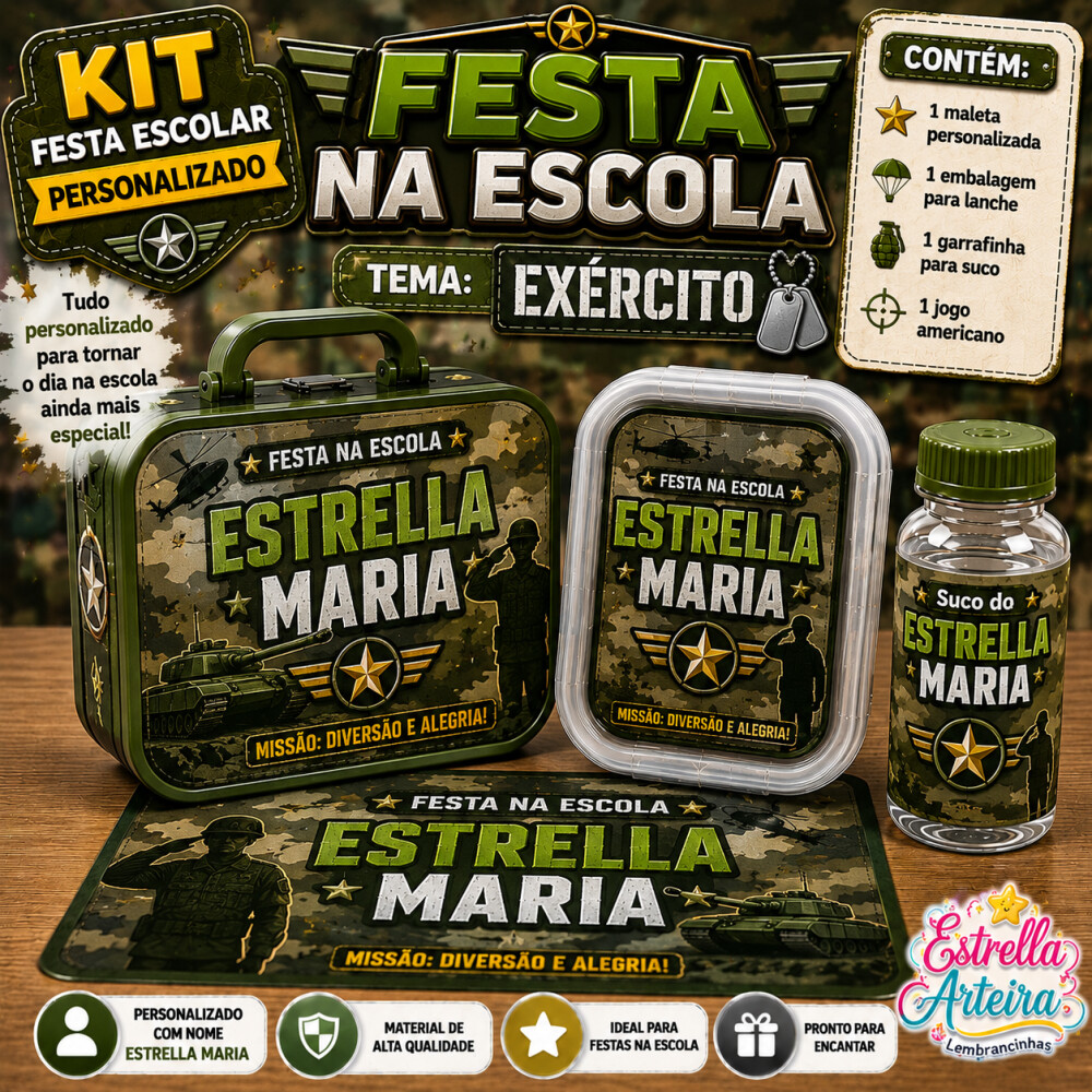 Kit festa na Escola Exército