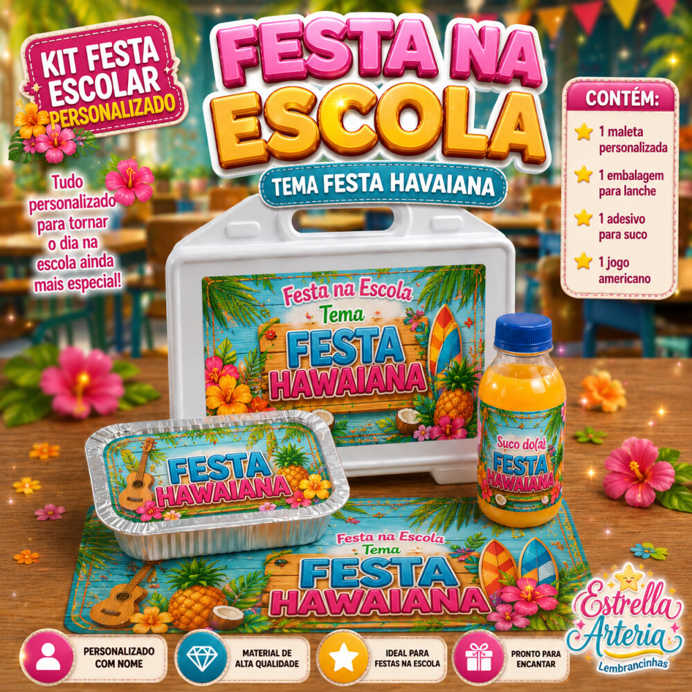 Kit festa na Escola Festa Havaiana