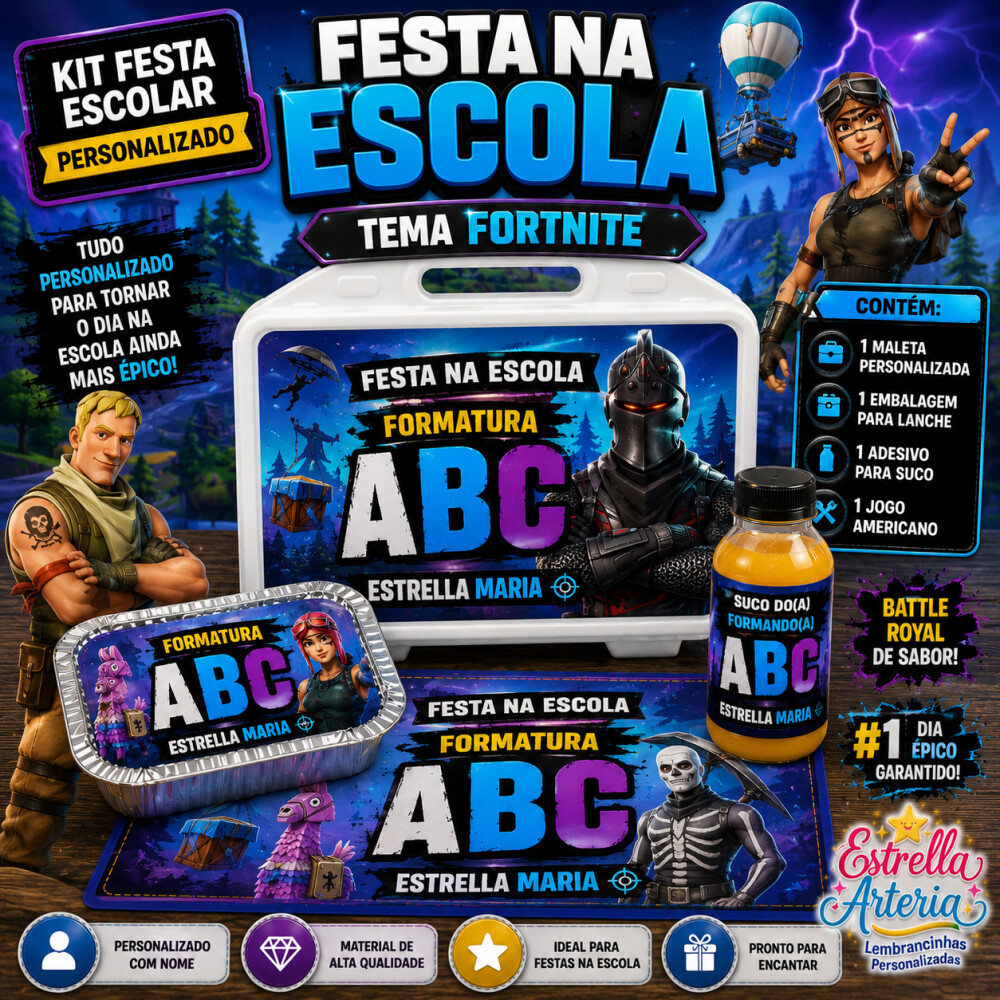 Kit festa na Escola Fortnite