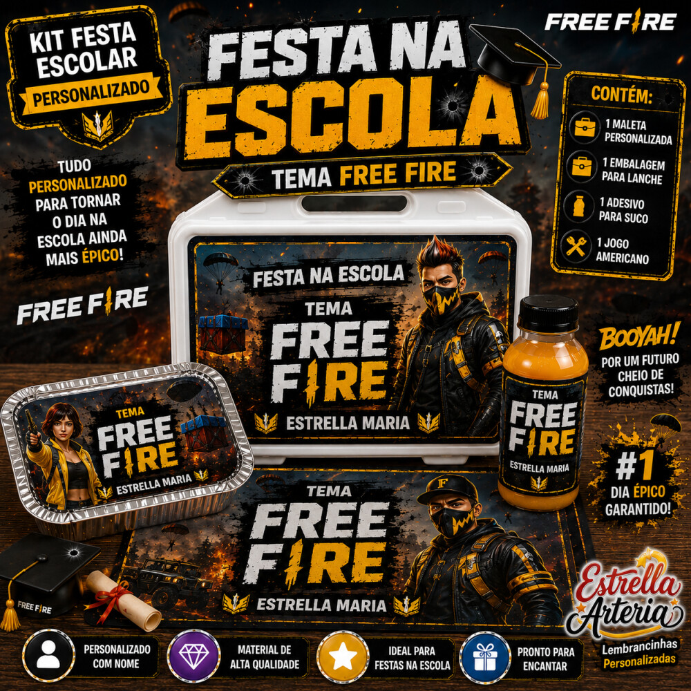 Kit festa na Escola Free fire