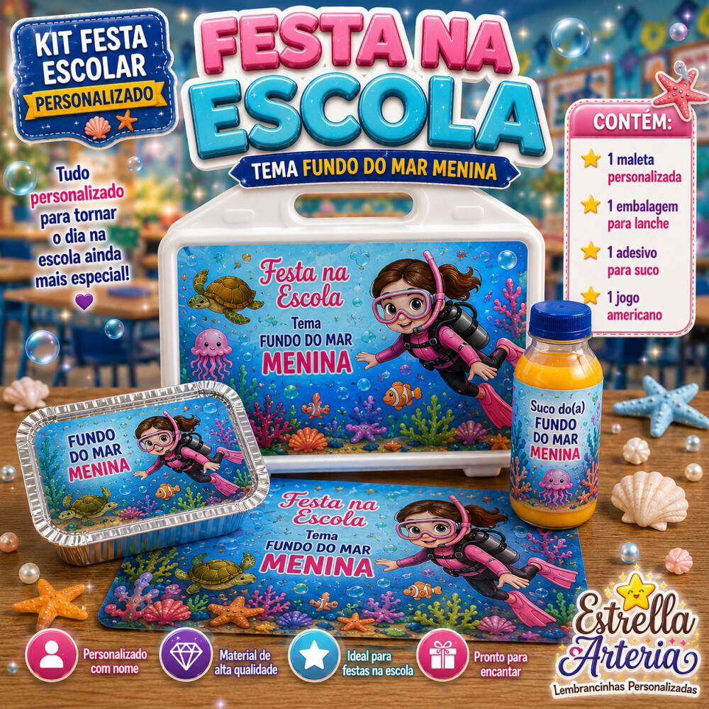 Kit festa na Escola Fundo do Mar