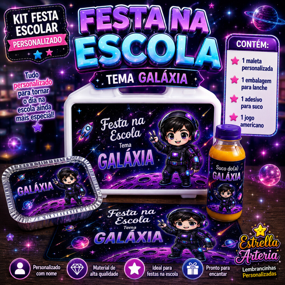 Kit festa na Escola Galáxia