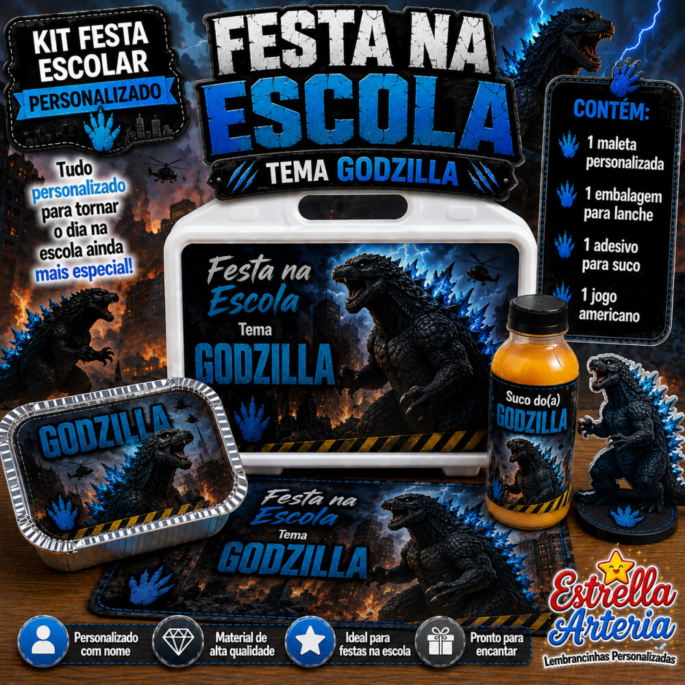 Kit festa na Escola Godzilla