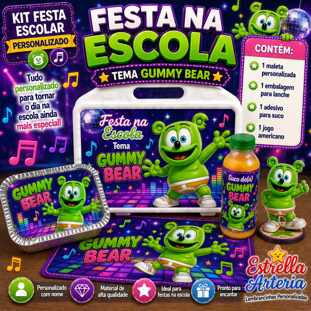 Kit festa na Escola Gummy Bear
