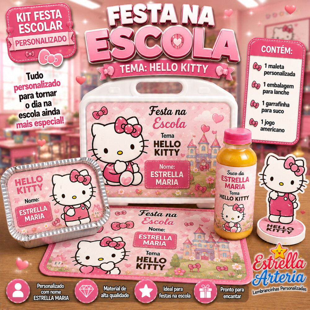 Kit festa na Escola Hello Kitty