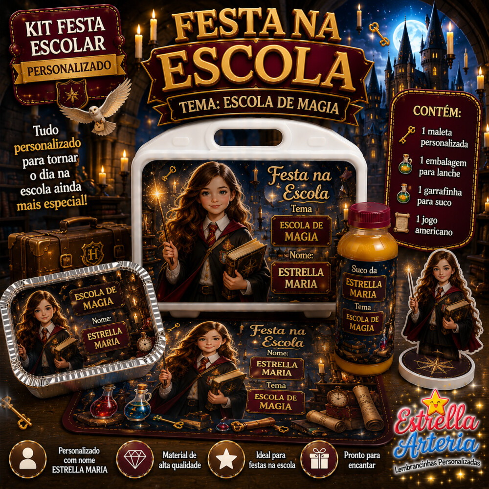 Kit festa na Escola Harry Potter