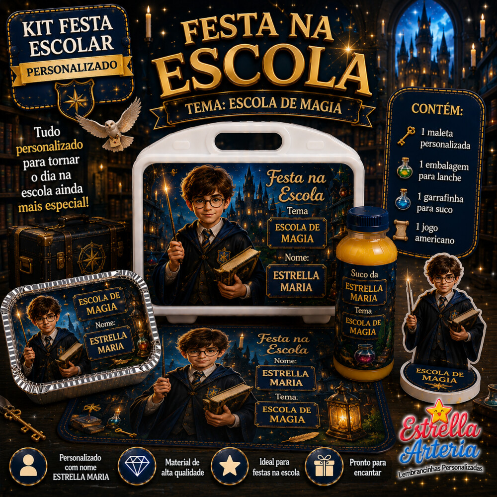 Kit festa na Escola Harry Potter