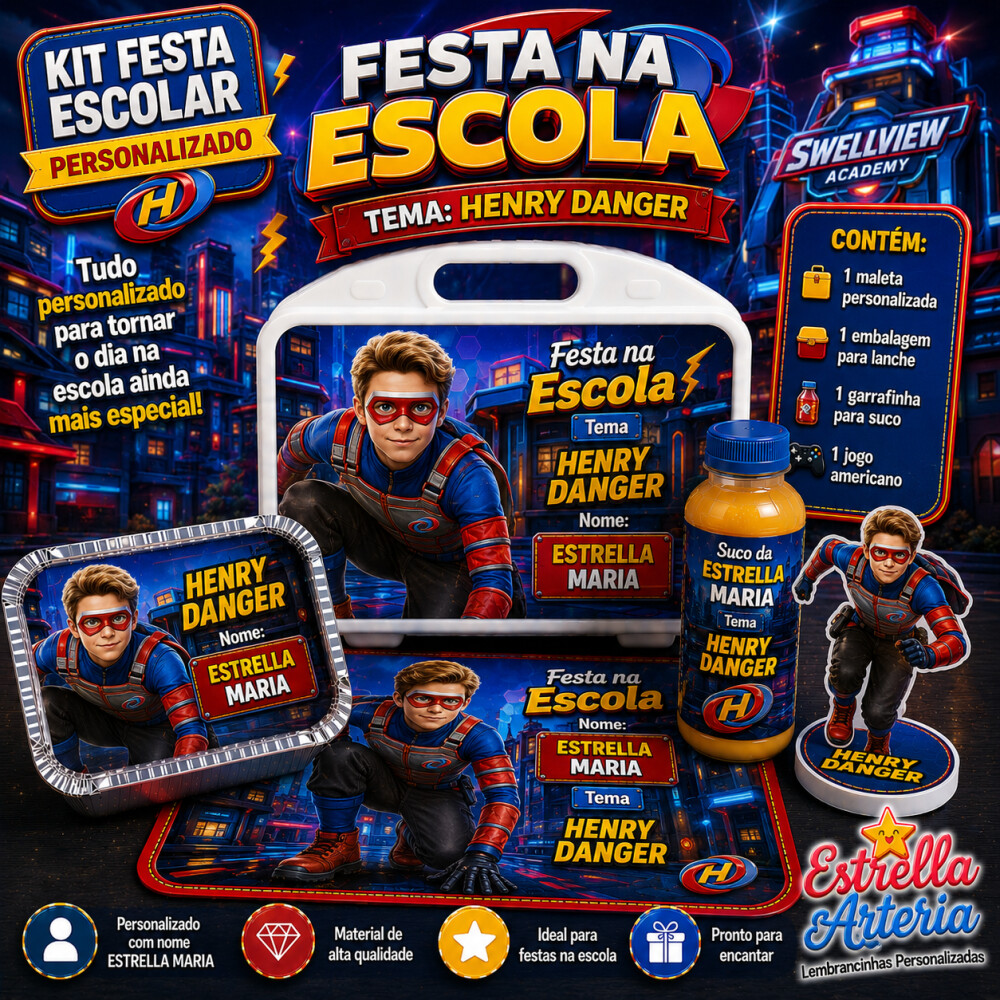 Kit festa na Escola Henry Danger