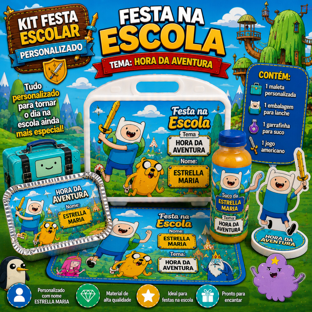 Kit festa na Escola Hora da Aventura
