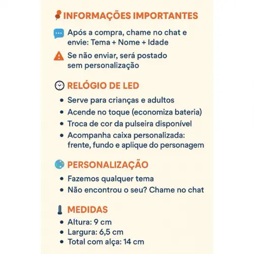 Lembrancinhas Relódio LED Carmed