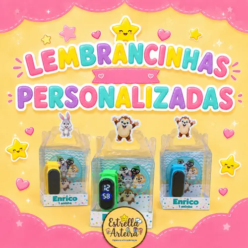 Lembrancinhas Relódio LED Looney Tunes