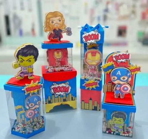 20 Caixinhas Luxo para Festa Tema Super Heróis