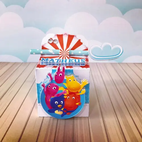 30 Caixinhas PEGUE E MONTE - Tema Backyardigans