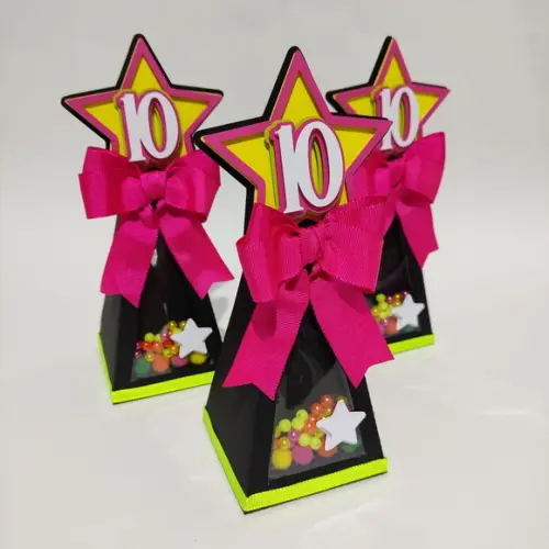 30 Caixinhas para Festa Tema Balada Neon