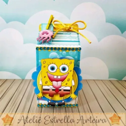 30 Caixinhas PEGUE E MONTE - Tema Bob Esponja