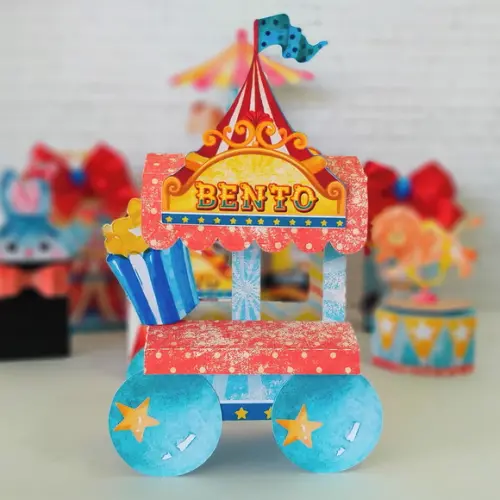 30 Caixinhas para Festa Tema Circo Aquarelado