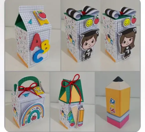 30 Caixinhas para Festa Tema Formatura Abc