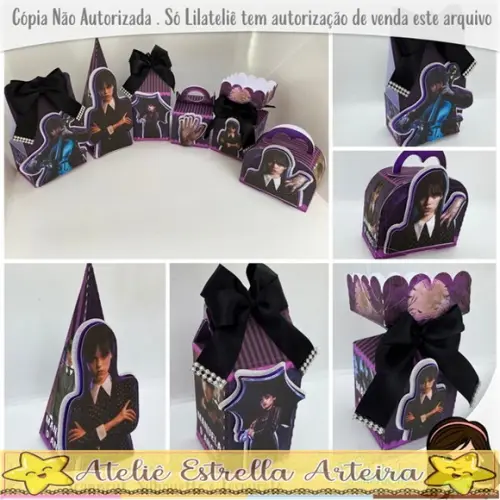30 Caixinhas para Festa Tema Wandinha