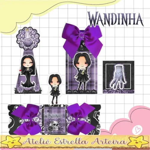 30 Caixinhas para Festa Tema Wandinha