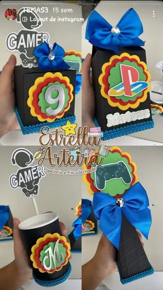 40 Caixinhas para Festa Tema Playstation