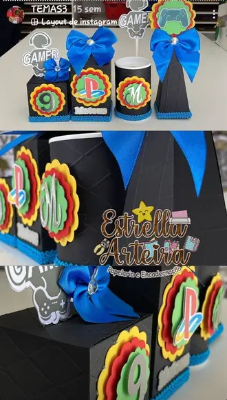 40 Caixinhas para Festa Tema Playstation