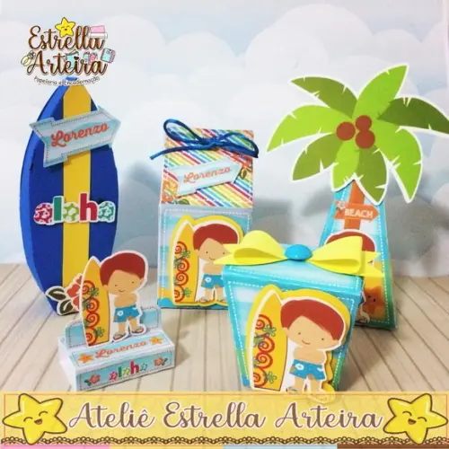 50 Caixinhas para Festa Tema Surf Praia