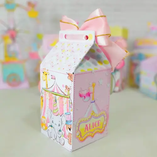 CAIXINHA MILK CIRCO ROSA MENINA