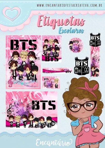 ETIQUETA ESCOLAR BTS